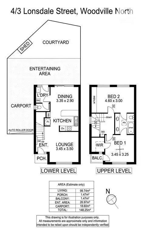 Floorplan of Homely house listing, 4/3 Lonsdale Street, Woodville North SA 5012