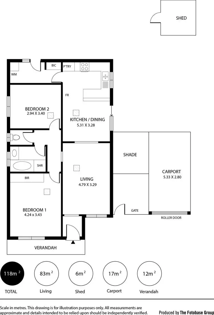Floorplan of Homely unit listing, 1/2 Briar Road, Felixstow SA 5070