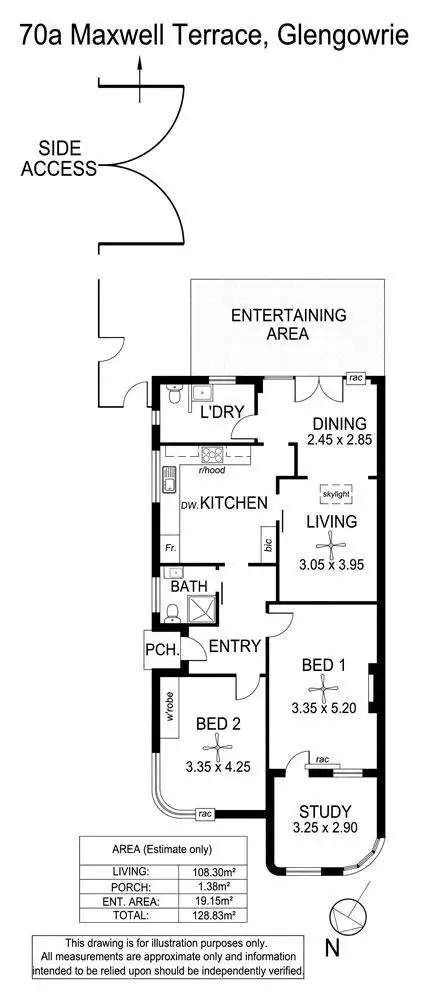 Floorplan of Homely house listing, 70A Maxwell Terrace, Glengowrie SA 5044