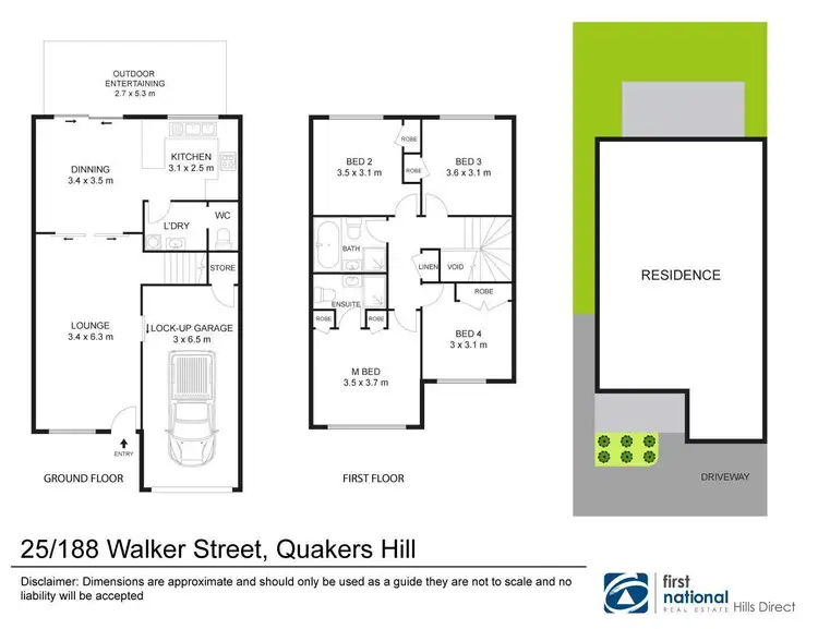 Floorplan of Homely townhouse listing, 25/188 Walker Street, Quakers Hill NSW 2763
