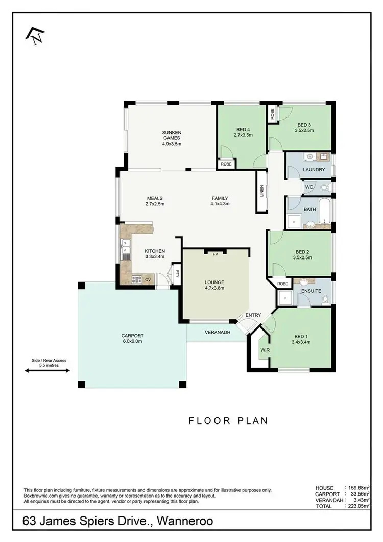 Floorplan of Homely house listing, 63 James Spiers Drive, Wanneroo WA 6065