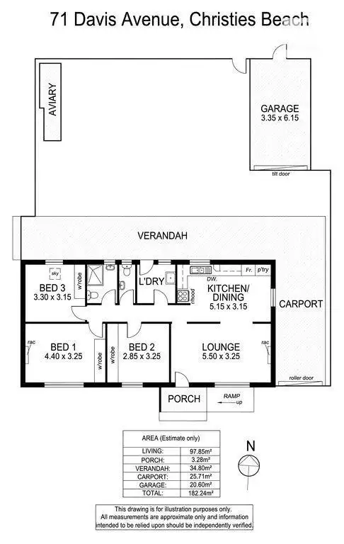 Floorplan of Homely house listing, 71 Davis Avenue, Christies Beach SA 5165