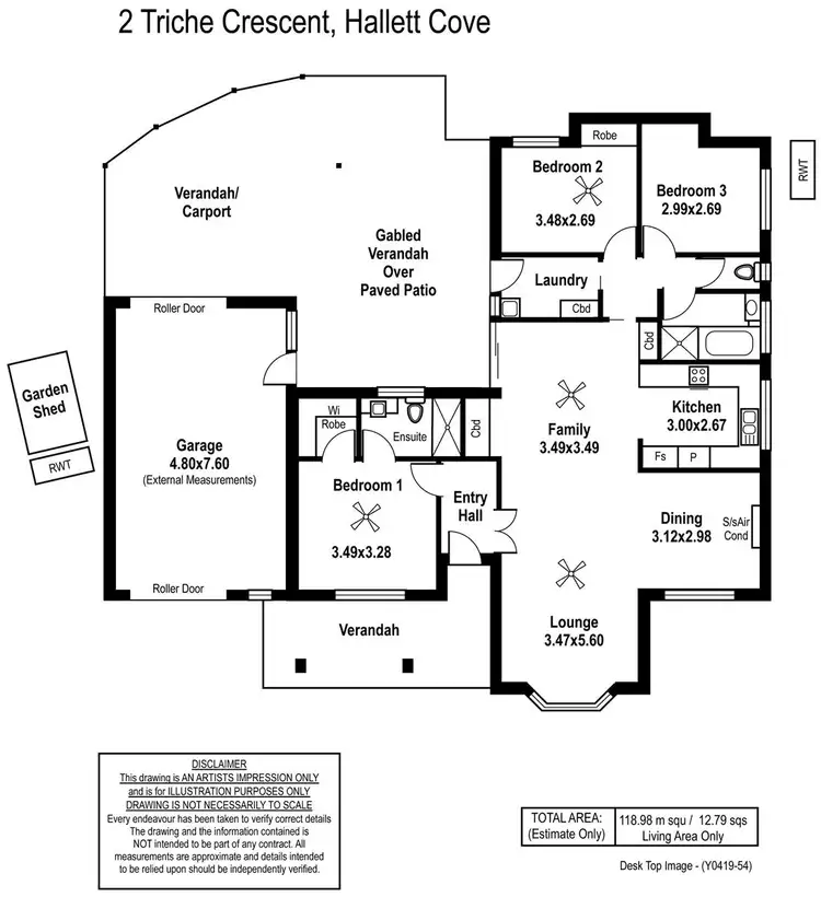Floorplan of Homely house listing, 2 Triche Crescent, Hallett Cove SA 5158