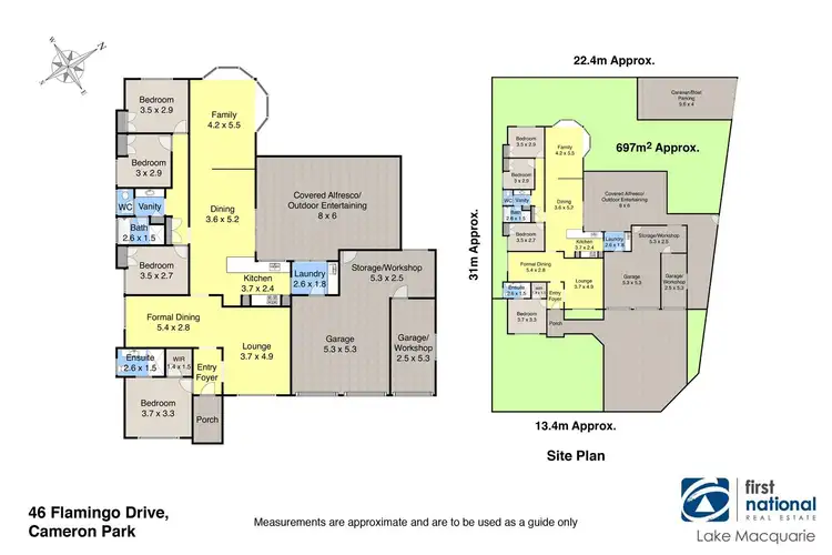 Floorplan of Homely house listing, 46 Flamingo Drive, Cameron Park NSW 2285