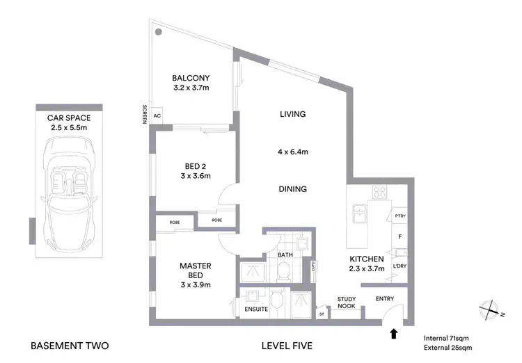 Floorplan of Homely apartment listing, 501/35 McDougall Street, Milton QLD 4064