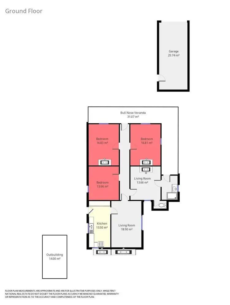 Floorplan of Homely house listing, 56 Finch Street, Beechworth VIC 3747