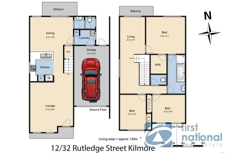 Floorplan of Homely townhouse listing, 12/32 Rutledge Street, Kilmore VIC 3764