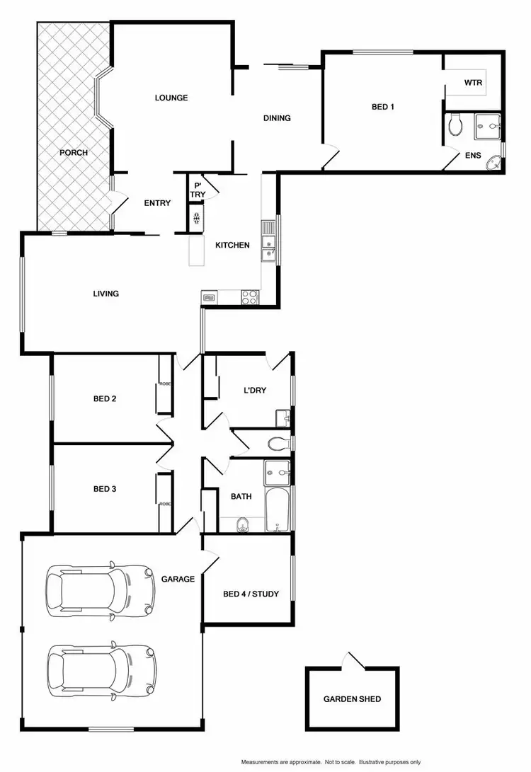 Floorplan of Homely house listing, 10 Sladen Court, West Wodonga VIC 3690