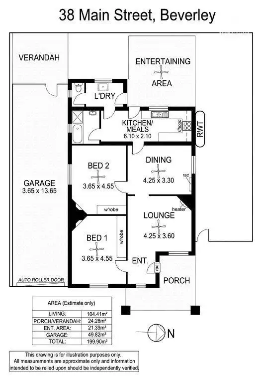 Floorplan of Homely house listing, 38 Main Street, Beverley SA 5009
