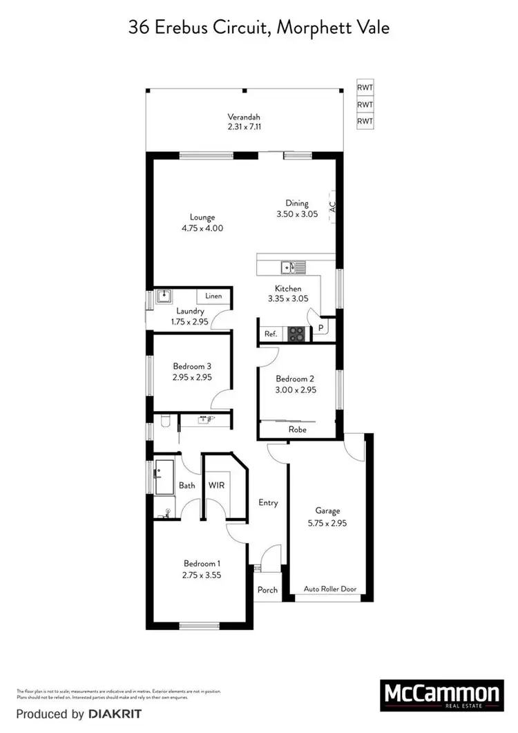 Floorplan of Homely house listing, 36 Erebus Circuit, Morphett Vale SA 5162
