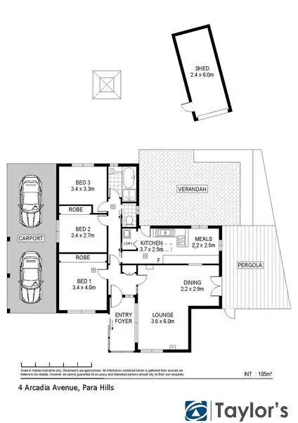 Floorplan of Homely house listing, 4 Arcadia Avenue, Para Hills SA 5096