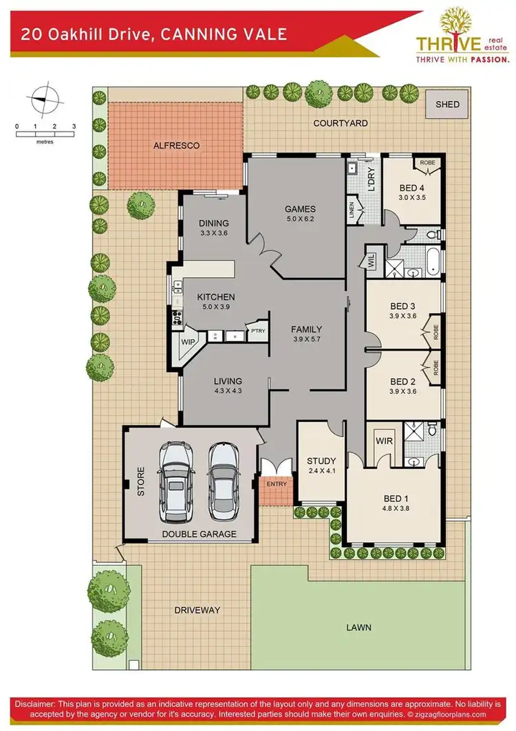 Floorplan of Homely house listing, 20 Oakhill Drive, Canning Vale WA 6155
