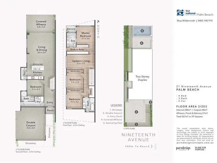 Floorplan of Homely semi-detached listing, 23 Nineteenth Avenue, Palm Beach QLD 4221