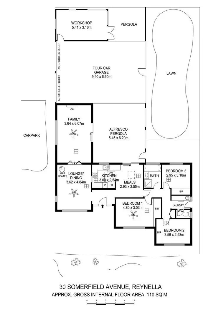 Floorplan of Homely house listing, 30 Somerfield Avenue, Reynella SA 5161