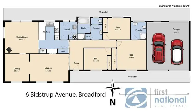Floorplan of Homely house listing, 6 Bidstrup Avenue, Broadford VIC 3658