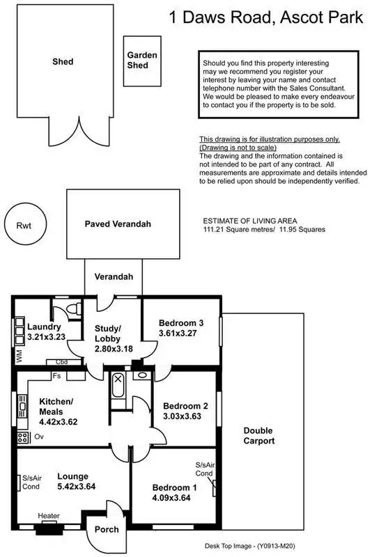 Floorplan of Homely house listing, 1 Daws Road, Ascot Park SA 5043