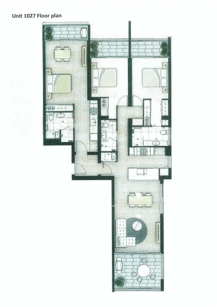 Floorplan of Homely apartment listing, 1027/9 Edmondstone Street, South Brisbane QLD 4101