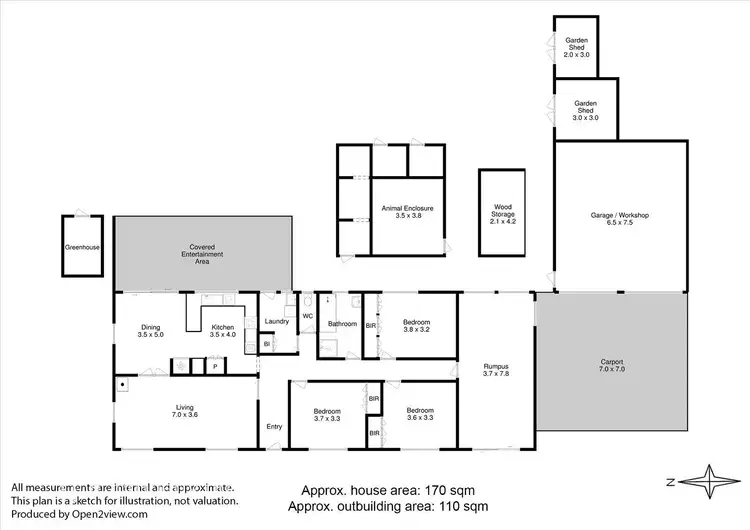 Floorplan of Homely house listing, 294 Crabtree Road, Crabtree TAS 7109