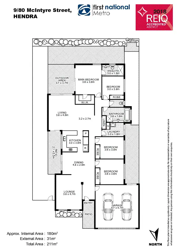Floorplan of Homely house listing, 9/80 McIntyre Street, Hendra QLD 4011