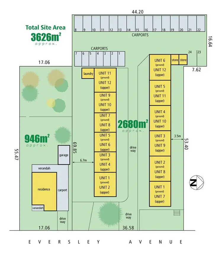 Floorplan of Homely block of units listing, 3-5,9 Eversley Avenue, Enfield SA 5085