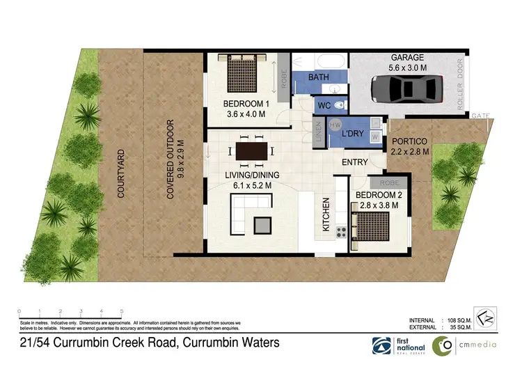 Floorplan of Homely townhouse listing, 21/154 Currumbin Creek Road, Currumbin Waters QLD 4223