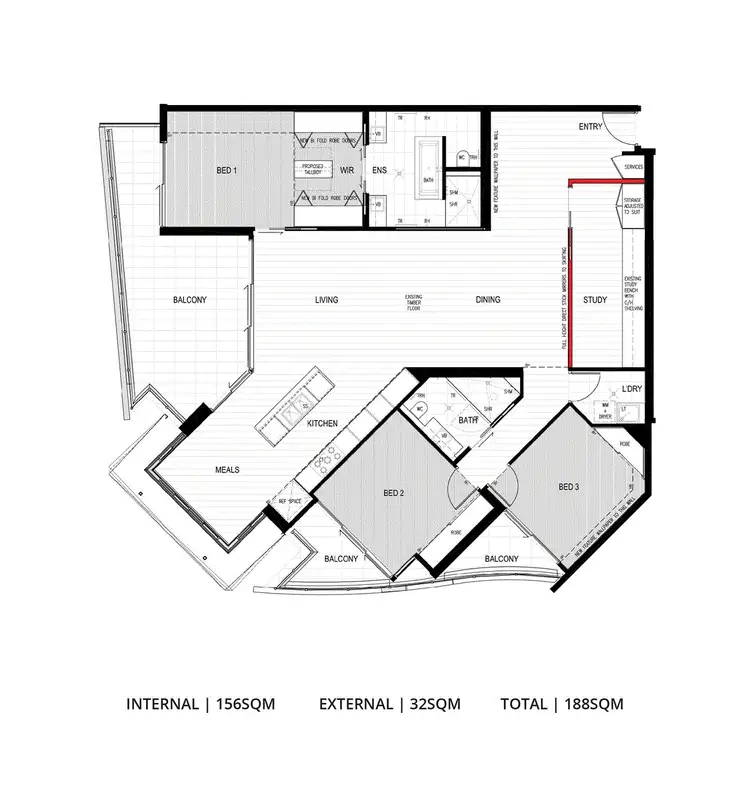 Floorplan of Homely apartment listing, 1313/45 Duncan Street, West End QLD 4101