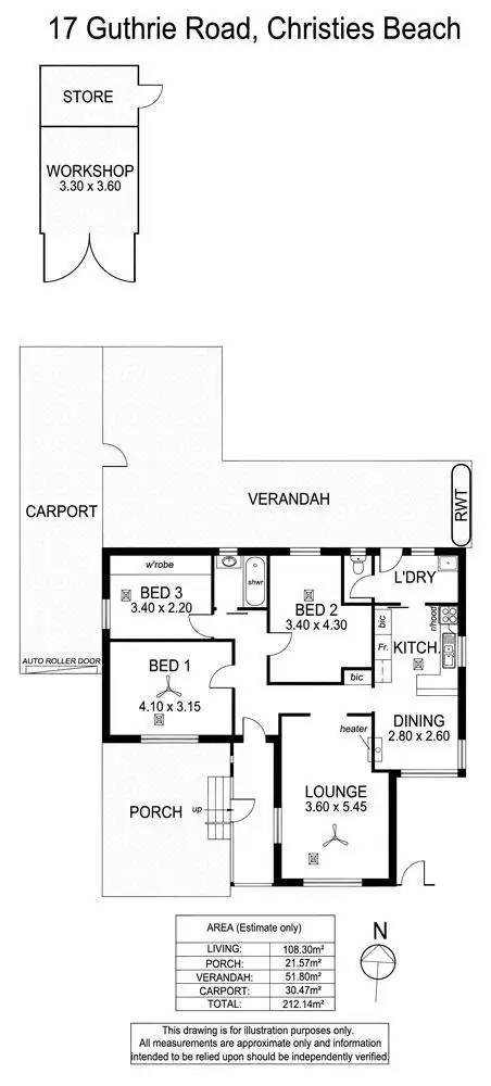 Floorplan of Homely house listing, 17 Guthrie Road, Christies Beach SA 5165