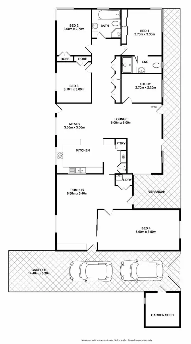 Floorplan of Homely house listing, 25 Jarrah Street, Wodonga VIC 3690