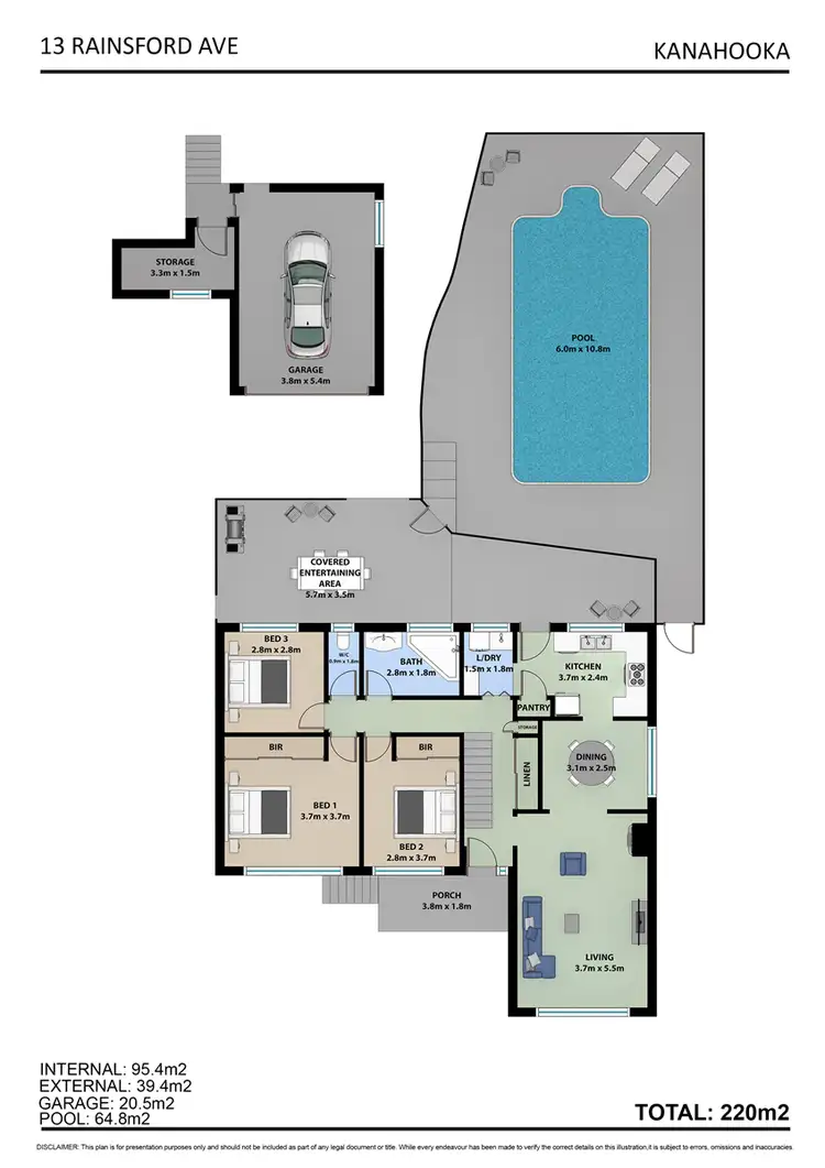 Floorplan of Homely house listing, 13 Rainsford Avenue, Kanahooka NSW 2530