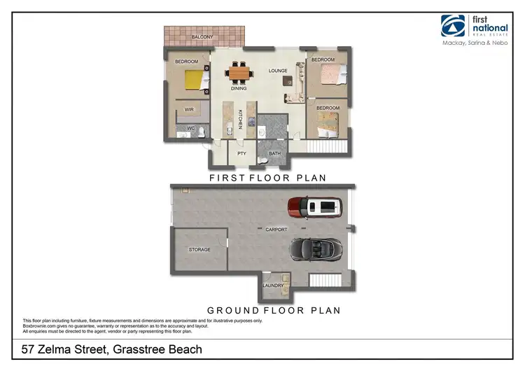 Floorplan of Homely block of units listing, 57 Zelma Street, Grasstree Beach QLD 4740
