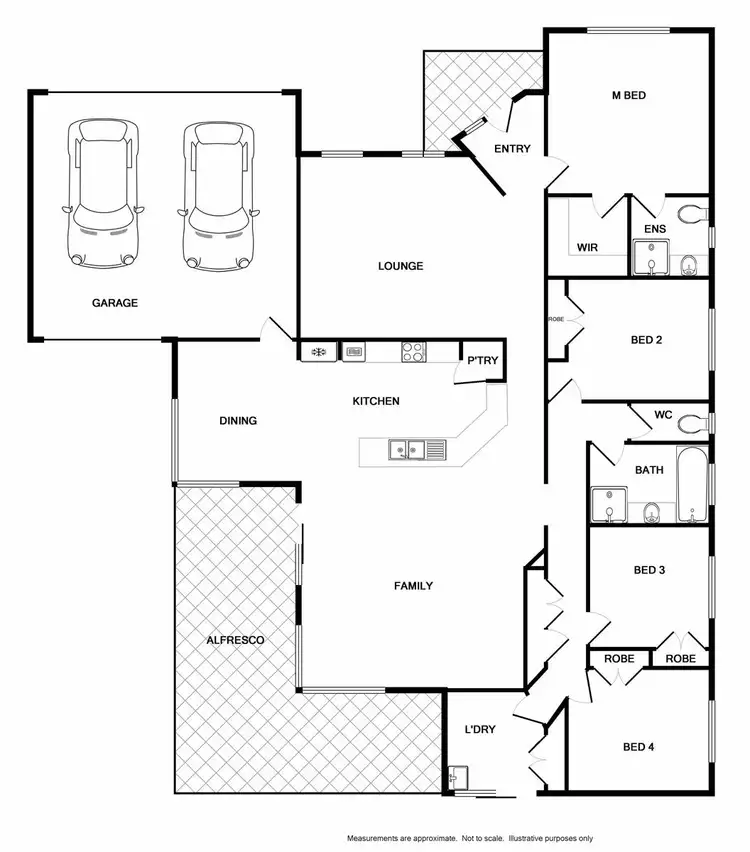 Floorplan of Homely house listing, 3 Bowser Court, West Wodonga VIC 3690