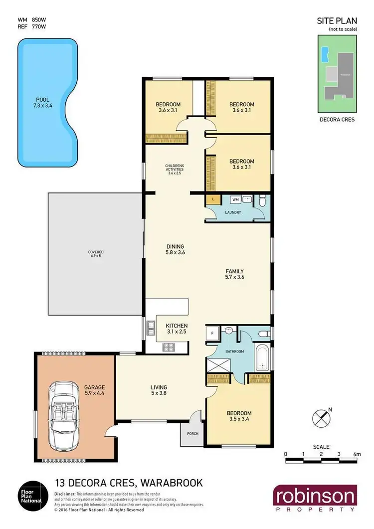 Floorplan of Homely house listing, 13 Decora Crescent, Warabrook NSW 2304