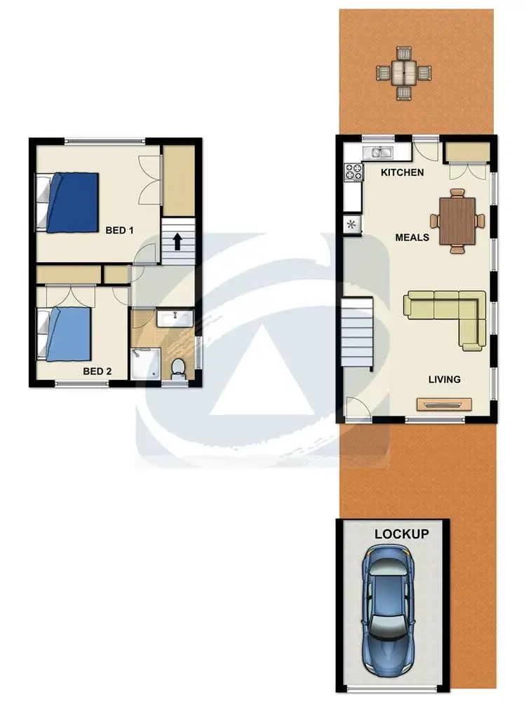 Floorplan of Homely townhouse listing, 21/111 Barbaralla Drive, Springwood QLD 4127