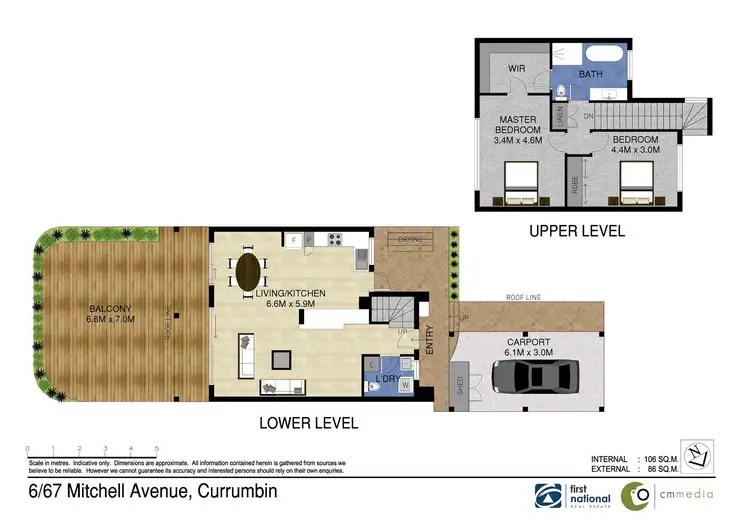 Floorplan of Homely townhouse listing, 6/67 Mitchell Avenue, Currumbin QLD 4223