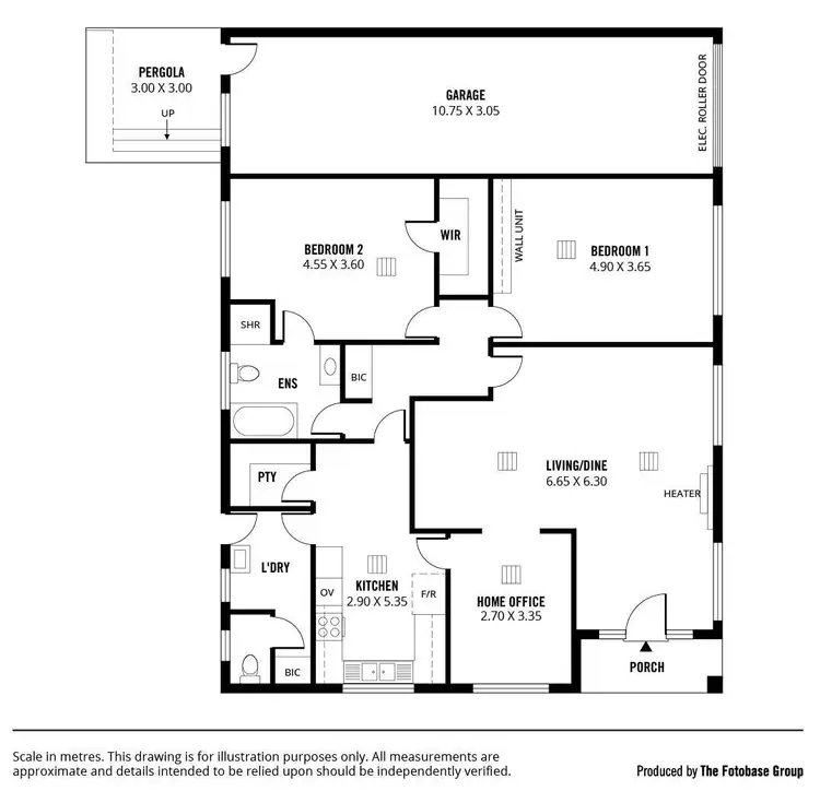 Floorplan of Homely unit listing, 1/527 Fullarton Road (corner French St), Netherby SA 5062