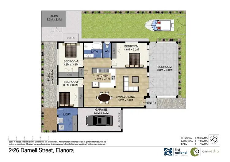 Floorplan of Homely semi-detached listing, 2/26 Darnel Street, Elanora QLD 4221