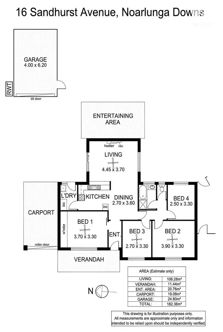 Floorplan of Homely house listing, 16 Sandhurst Avenue, Noarlunga Downs SA 5168