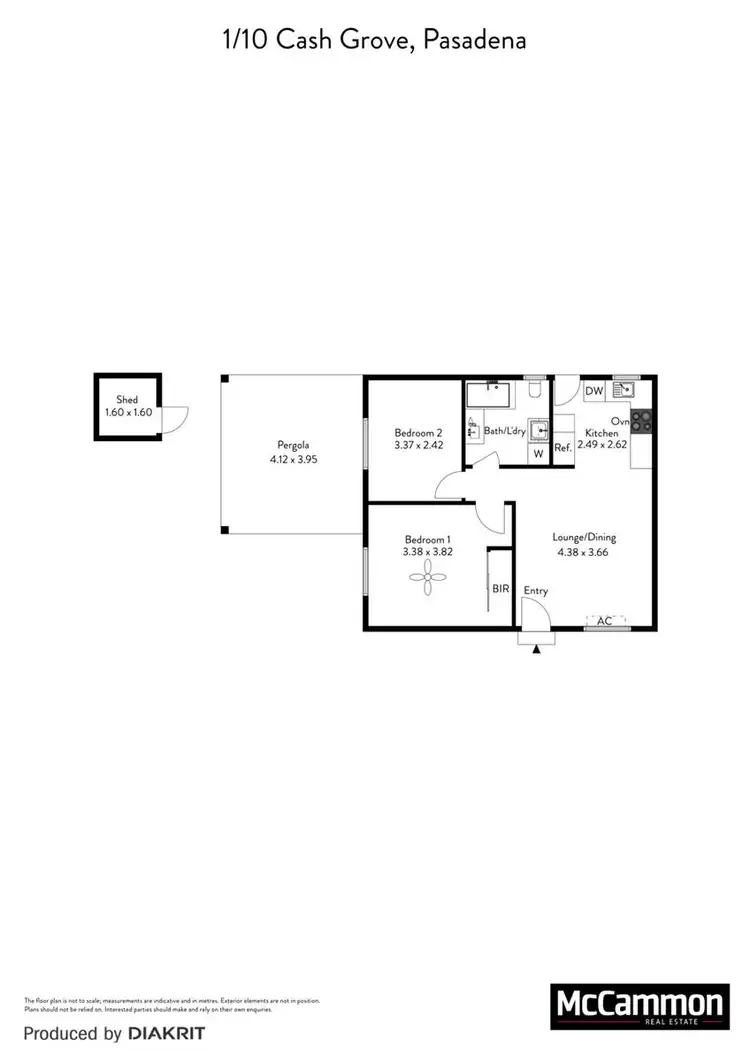 Floorplan of Homely unit listing, 1/10 Cash Grove, Pasadena SA 5042