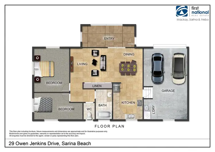 Floorplan of Homely house listing, 29 Owen Jenkins Drive, Sarina Beach QLD 4737