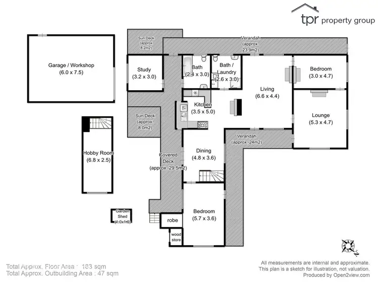 Floorplan of Homely house listing, 15 North Huon Road, Ranelagh TAS 7109