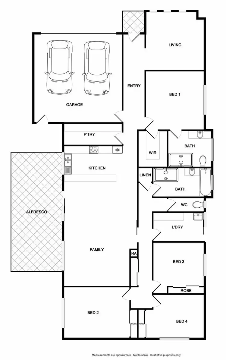 Floorplan of Homely house listing, 6 Grieve Way, Wodonga VIC 3690