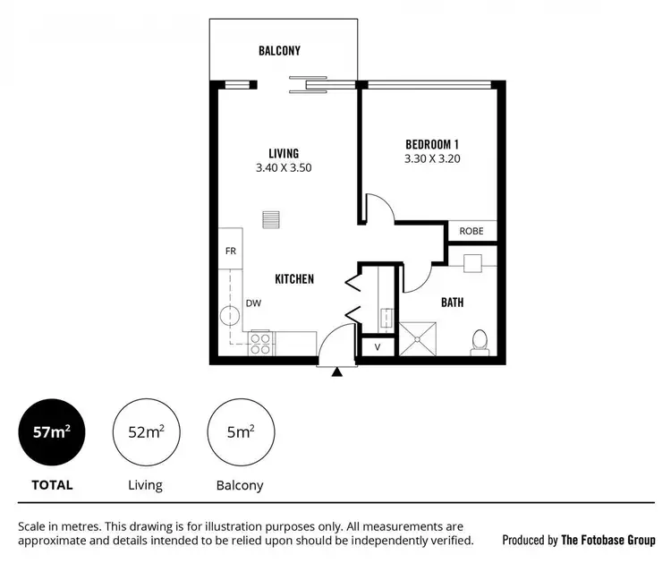 Floorplan of Homely apartment listing, 408/61-69 Brougham Place, North Adelaide SA 5006
