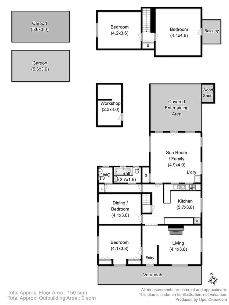 Floorplan of Homely house listing, 50 Harrisons Road, Cradoc TAS 7109