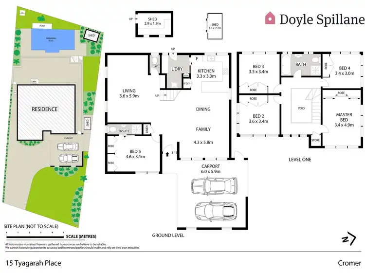 Floorplan of Homely house listing, 15 Tyagarah Place, Cromer NSW 2099