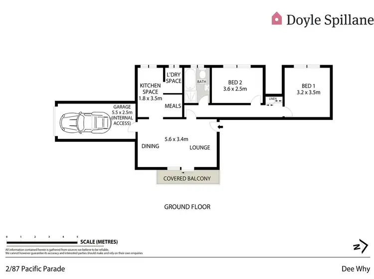 Floorplan of Homely unit listing, 2/87 Pacific Parade, Dee Why NSW 2099