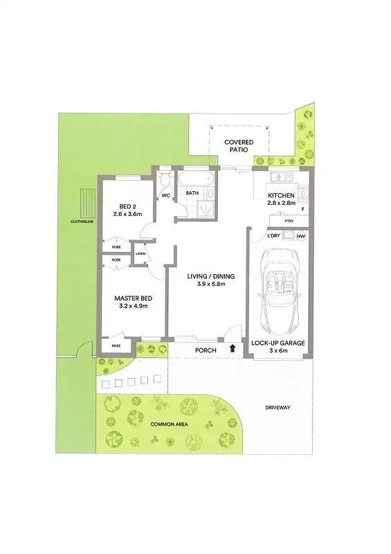 Floorplan of Homely apartment listing, 6/48 Cyclades Crescent, Currumbin Waters QLD 4223