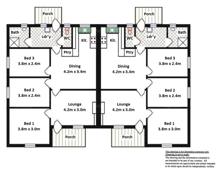 Floorplan of Homely house listing, 22 & 24 Penrith Court, Mitchell Park SA 5043