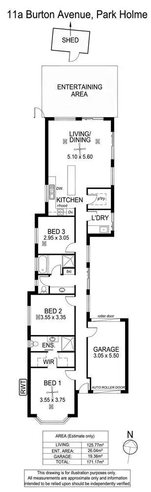Floorplan of Homely house listing, 11A Burton Avenue, Park Holme SA 5043