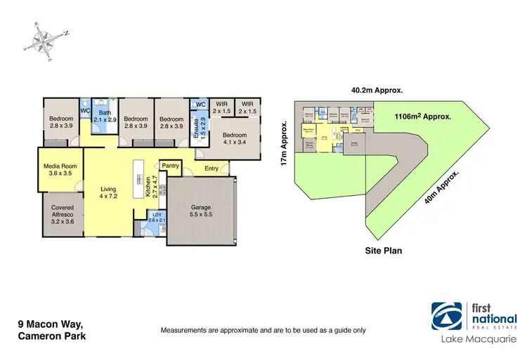 Floorplan of Homely house listing, 9 Macon Way, Cameron Park NSW 2285