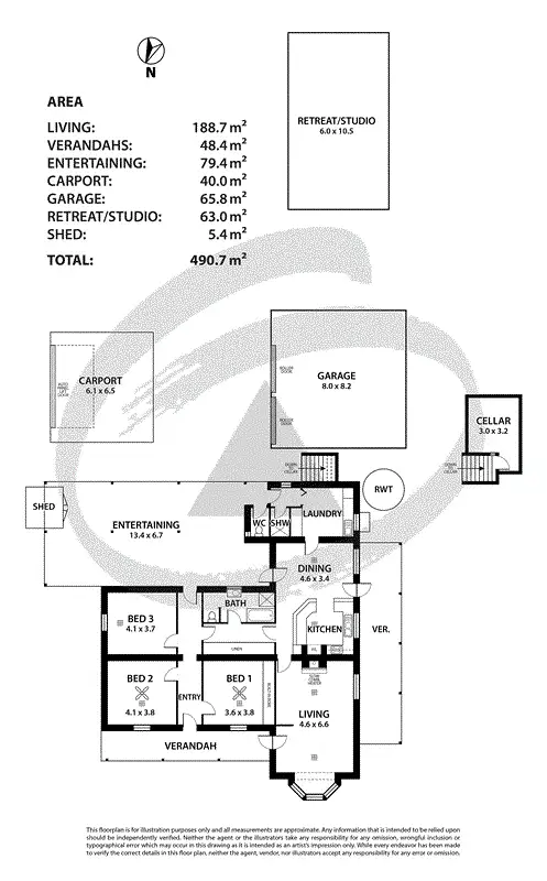 Floorplan of Homely house listing, 106 North Terrace, Littlehampton SA 5250